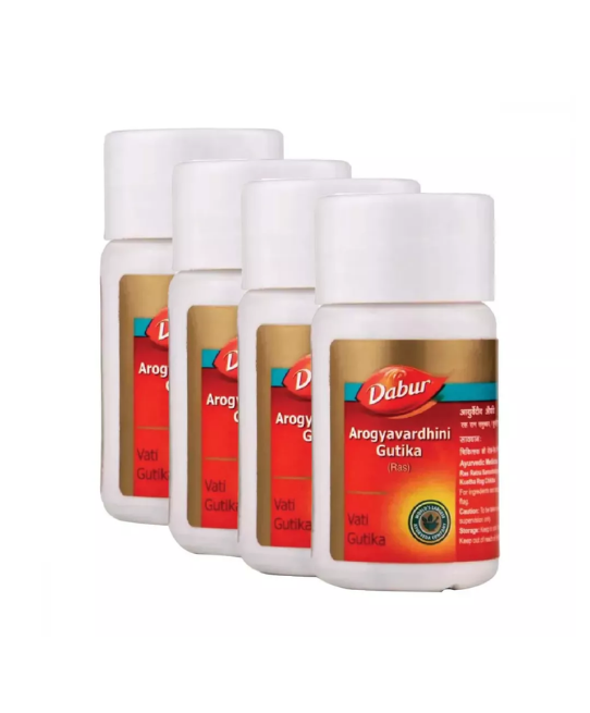 Dabur Arogyavardhini Gutika (Ras) (80tab, Pack of 4)