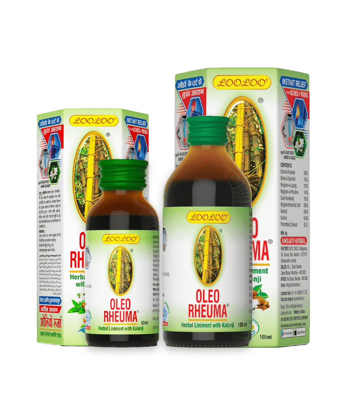 LooLoo Combo of 2 - Oleo Rheuma Herbal Liniment Oil - 100ml| Oleo Rheuma Herbal Liniment Oil - 50ml